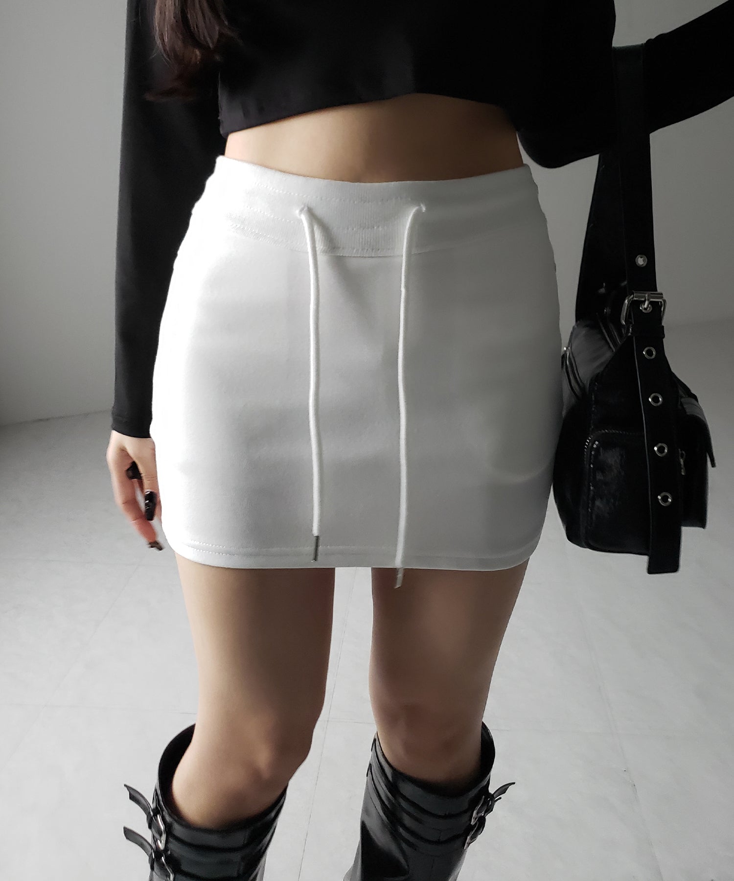 ハイウエストスウェットタイトミニスカート / high waist sweat tight mini skirt