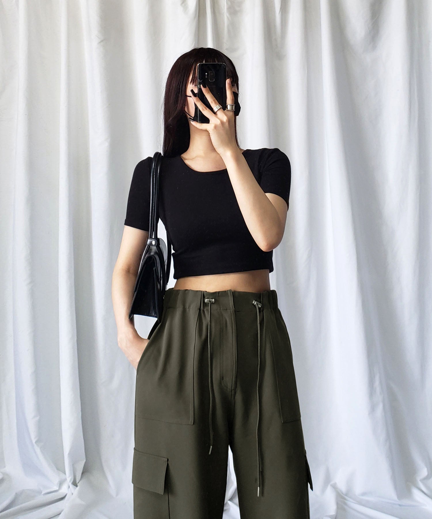【 4size/6color 】2WAYドロストルーズカーゴワイドパンツ