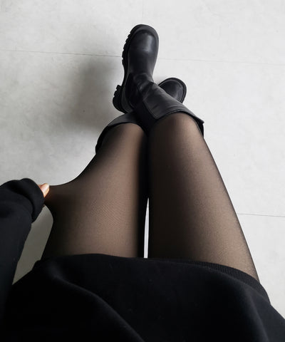 【 220デニール 】あったか裏起毛ストッキングフェイクタイツ