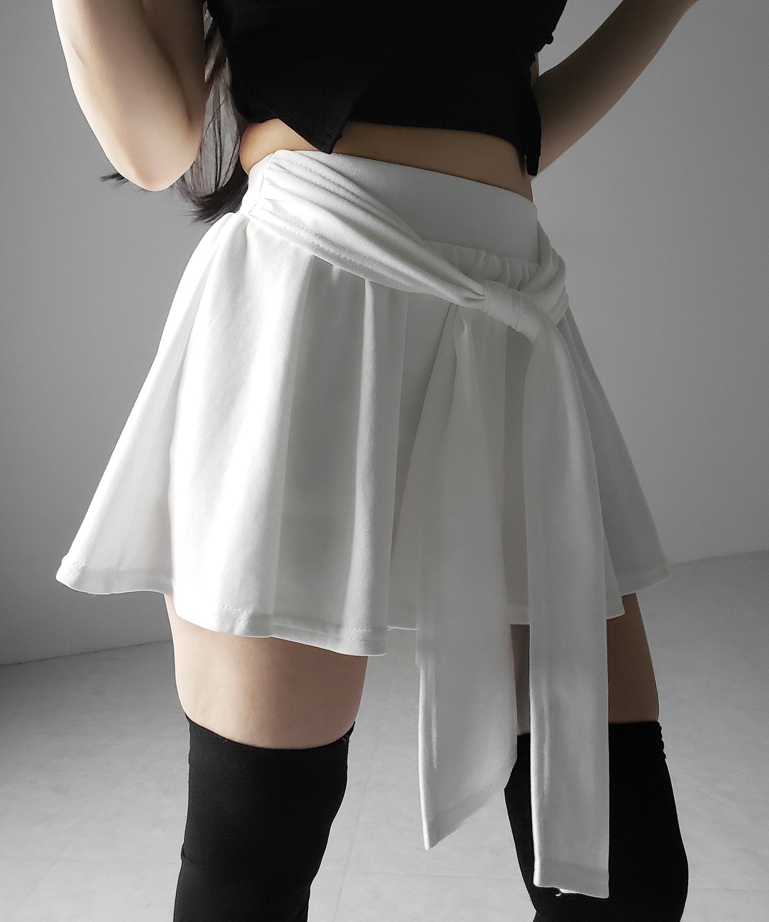 ラップレイヤードフレアミニスカパン / wrap layered flare mini skirt pants