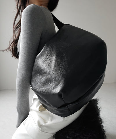 【 A4収納可 】ハトメデザインベルテッドワンハンドルショルダーバッグ / Eyelet design belted onehandle shoulder bag