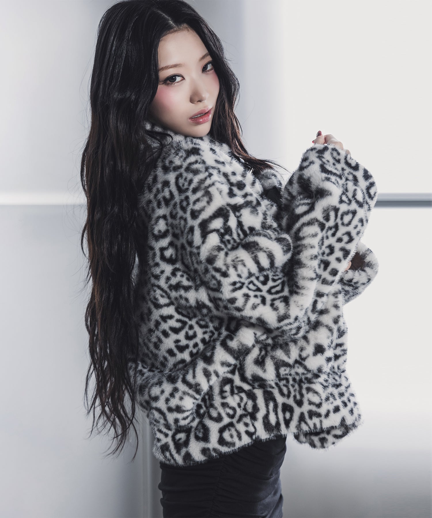 B-3 レオパードボリュームファーコート / B-3 leopard volume fur coat