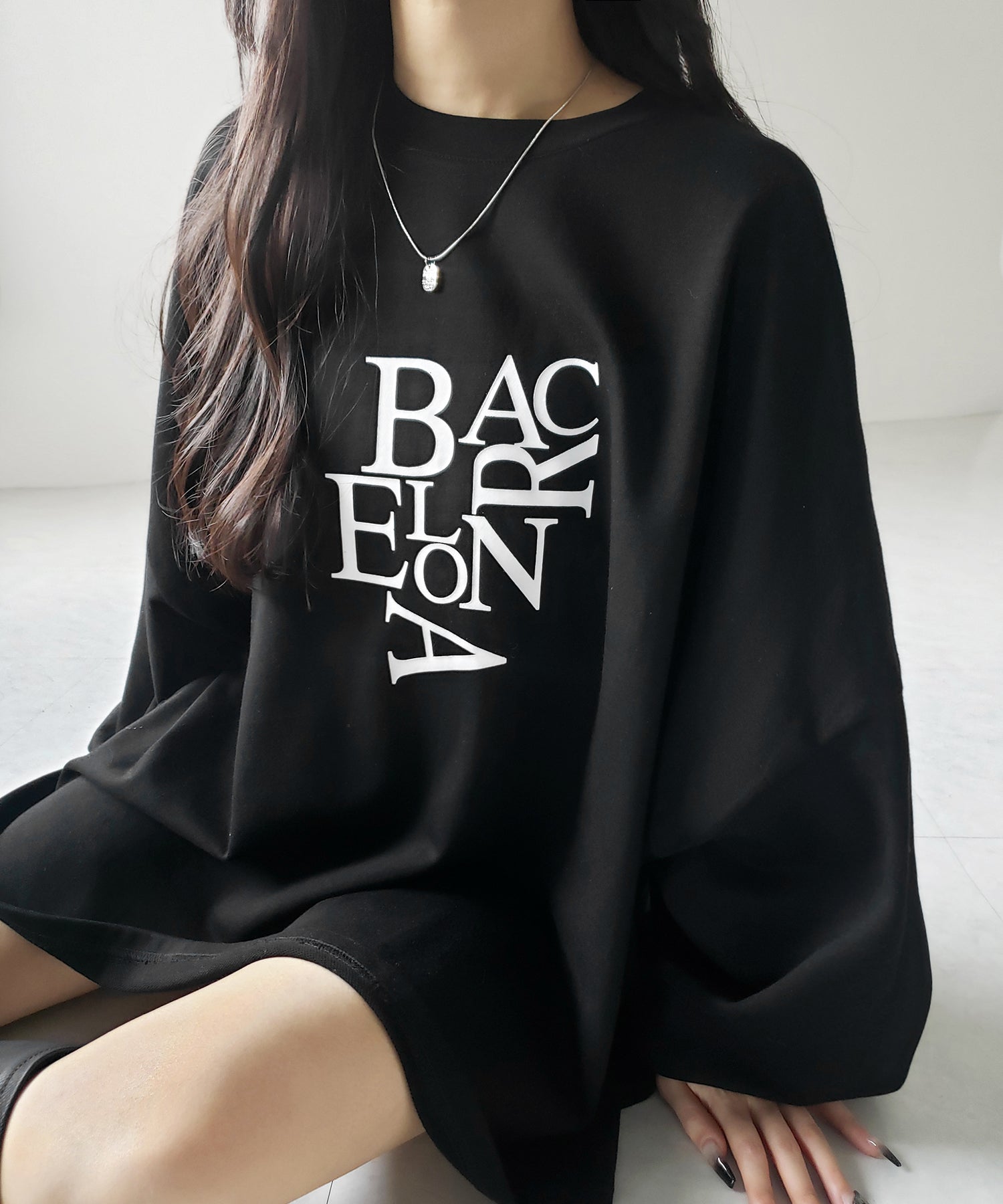 【 2 color 】BACロゴレタリングBIGスウェットロンT / BAC logo lettering big sweat long Tee