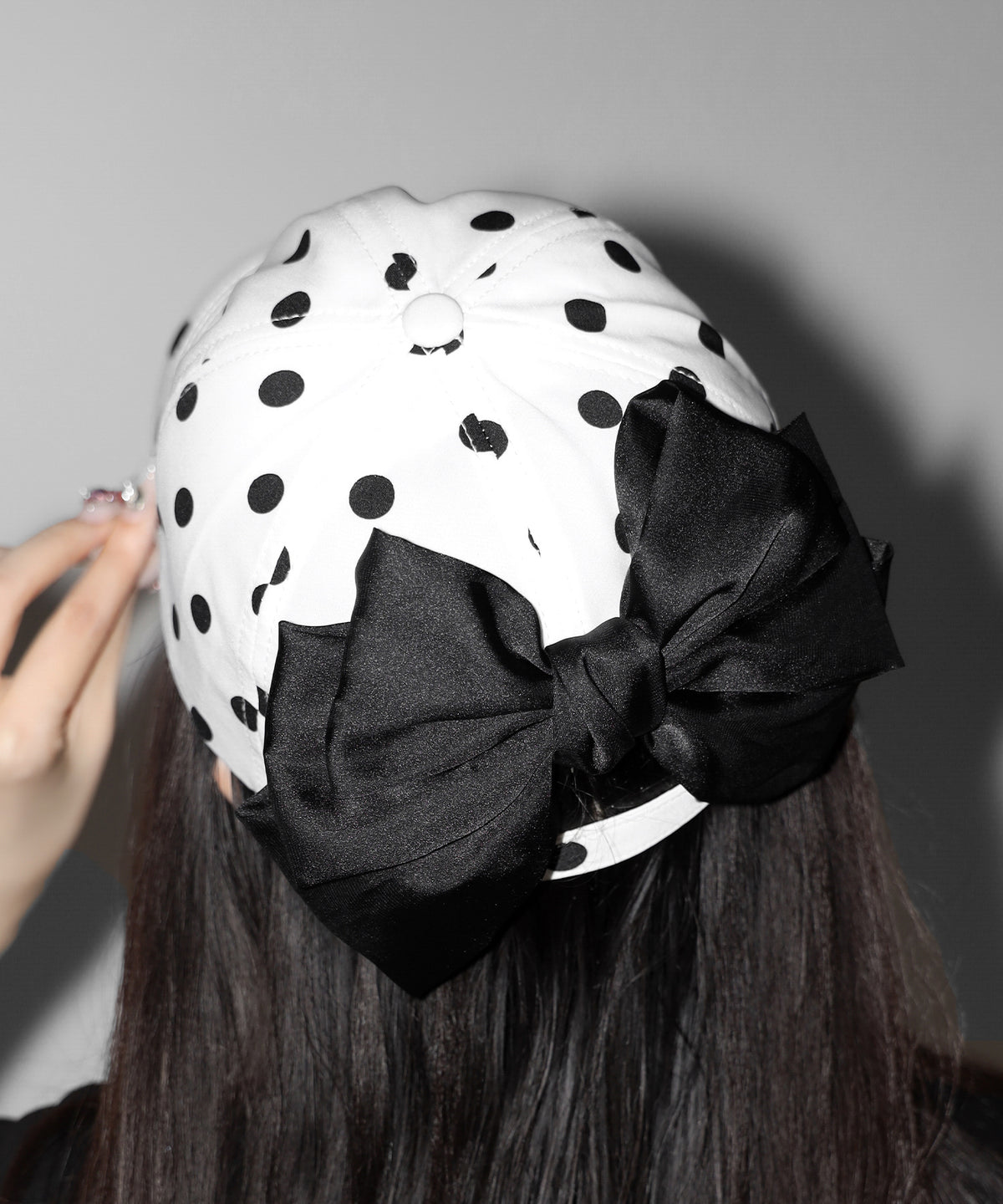 ドットバックリボンキャップ / DOT back ribbon CAP