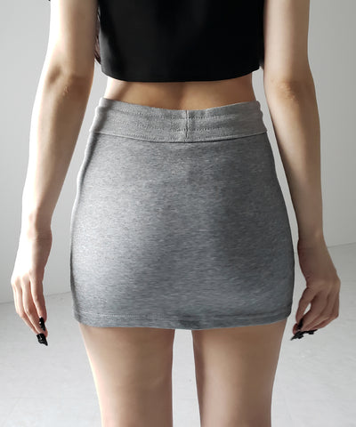 ハイウエストスウェットタイトミニスカート / high waist sweat tight mini skirt
