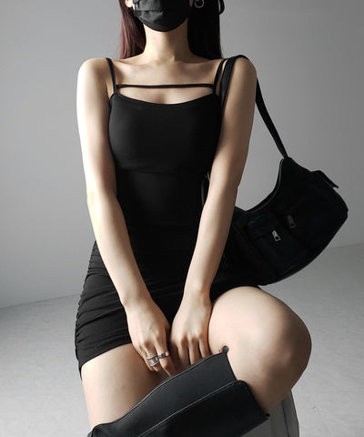 ラインストラップミニキャミワンピース / line strap mini cami onepiece