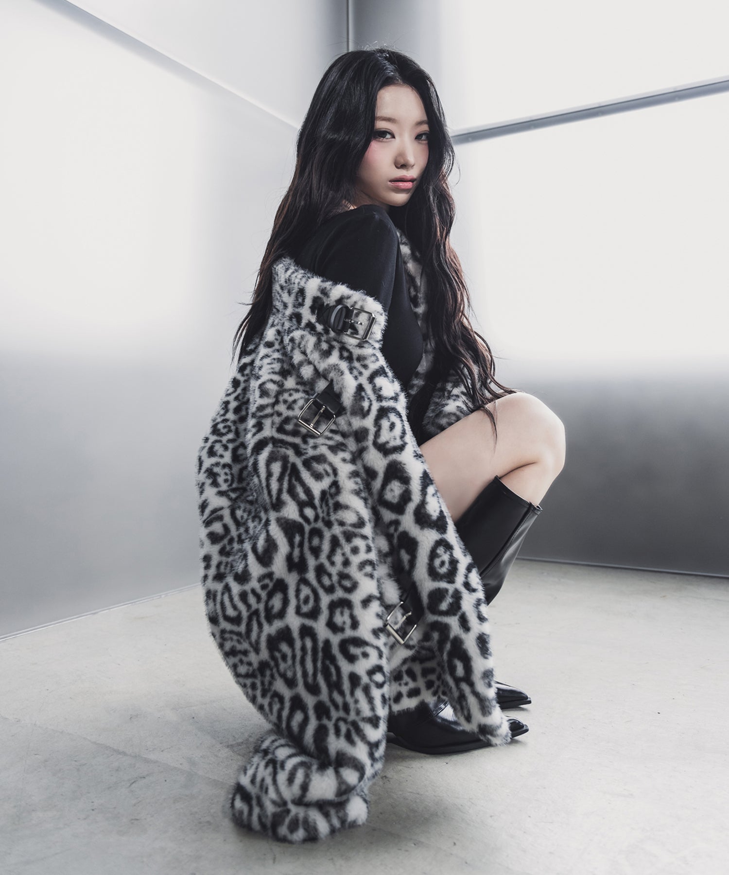 B-3 レオパードボリュームファーコート / B-3 leopard volume fur coat