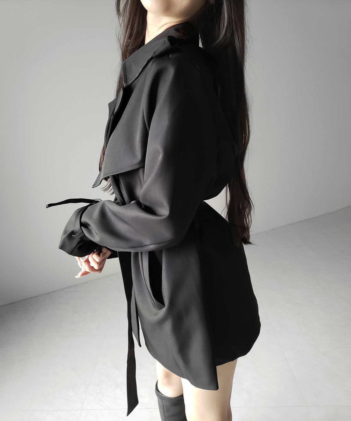 ウエストマークレディミドルトレンチコート / waistmark lady middle trench coat