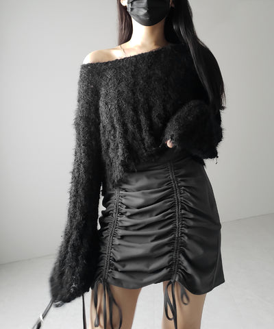 マシュマロダメージショートニット / marshmallow damage short knit