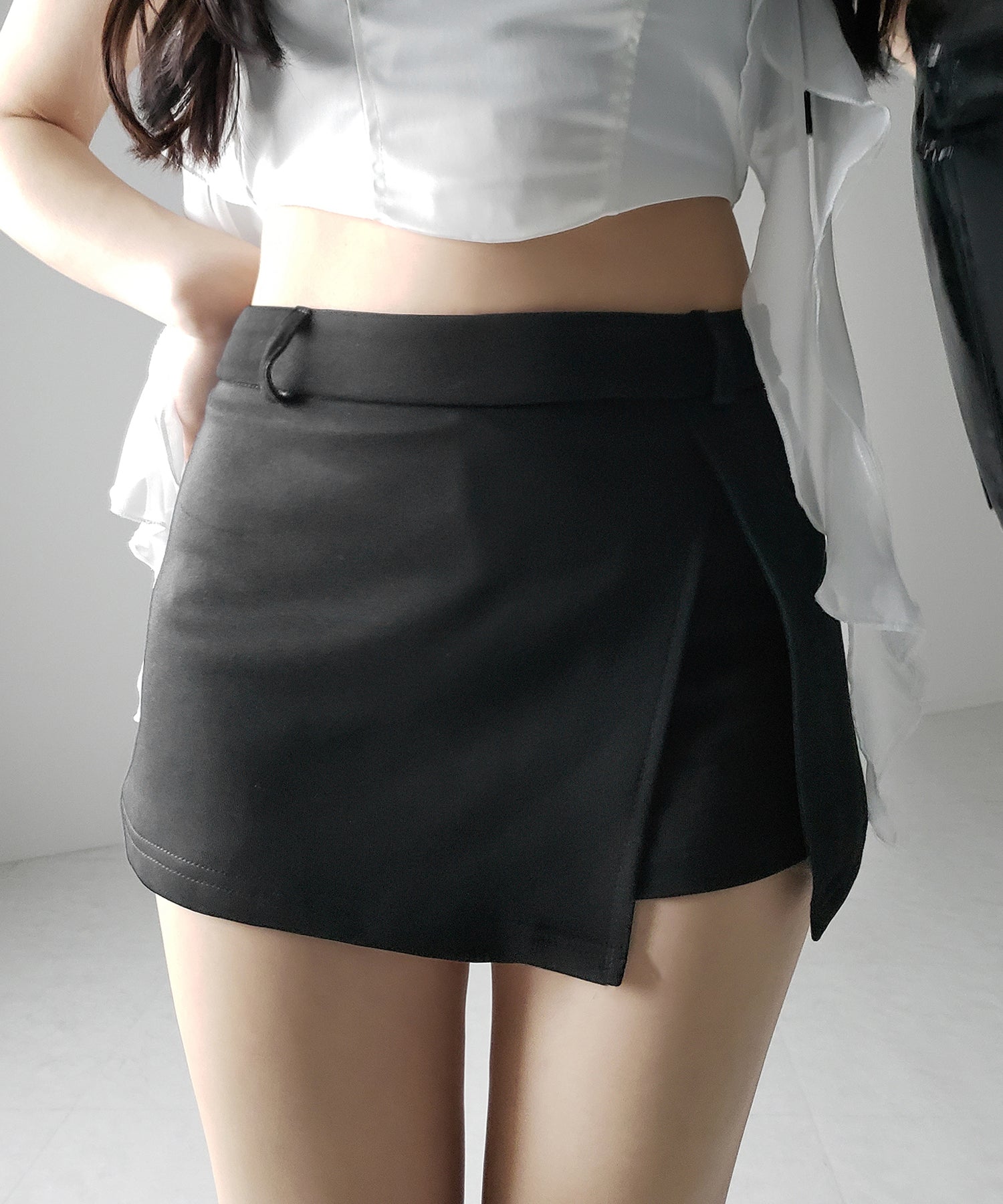 レイヤードマイクロミニスカパン / layered micro mini skirt pants