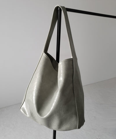 【 大容量 】フェイクシボレザーワンハンドルショルダーバッグ / fake shibo leather onehandle shoulder bag