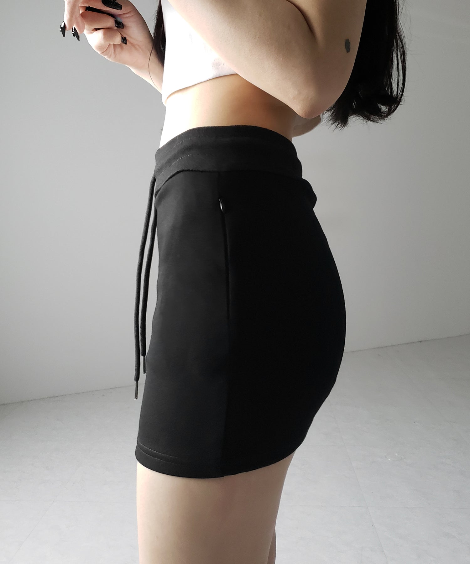 ハイウエストスウェットタイトミニスカート / high waist sweat tight mini skirt
