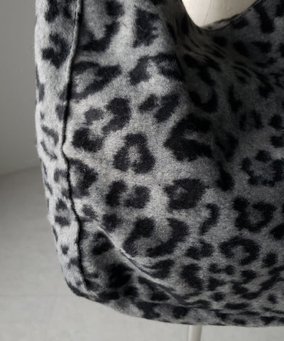 レオパードワンハンドルショルダートートバッグ / leopard onehandle shoulder tote bag
