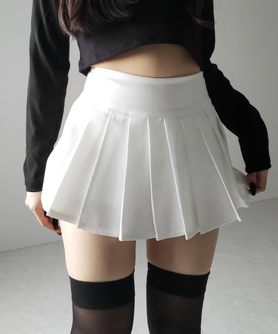 プリーツマイクロミニスカパン / pleated micro mini skirt pants