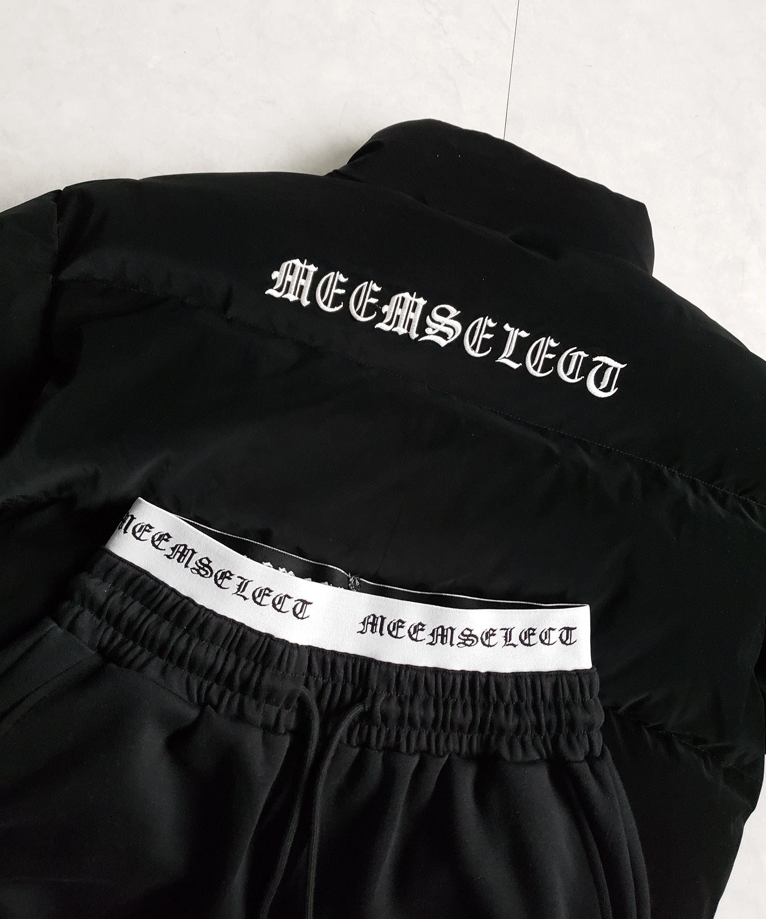 ウエストグランジロゴスウェットワイドパンツ / waist grunge logo sweat wide pants