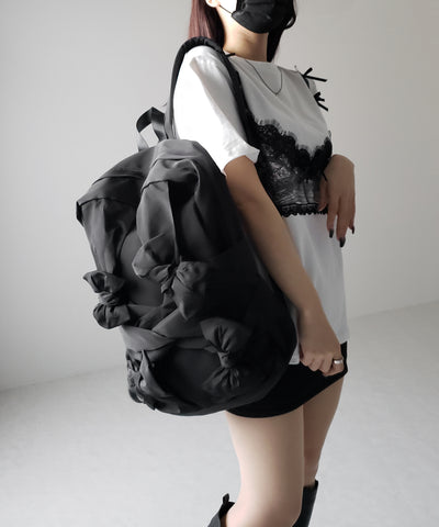 バレエコアリボンバックパック / ballet core ribbon backpack