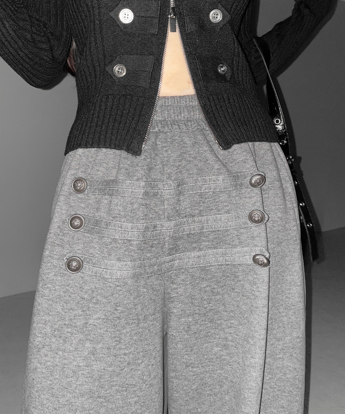 【 微起毛 】ナポレオンデザインボリュームワイドパンツ / napoleon design volume wide pants