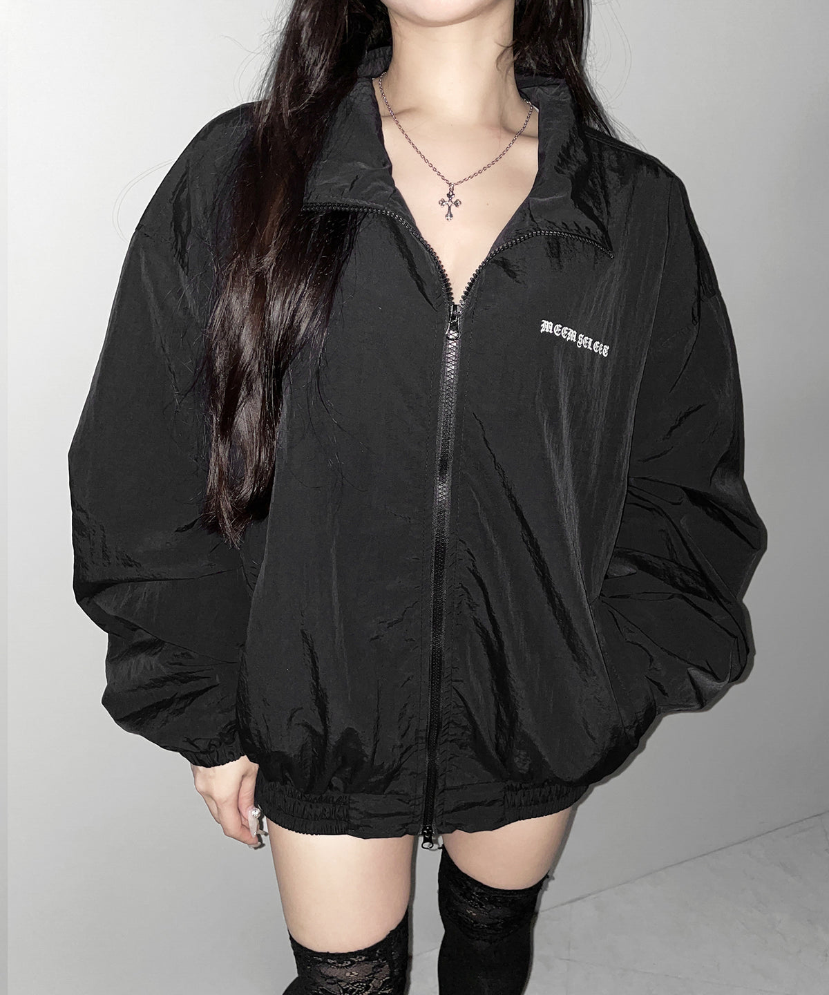 グランジロゴナイロンジャケット / grunge logo nylon jacket