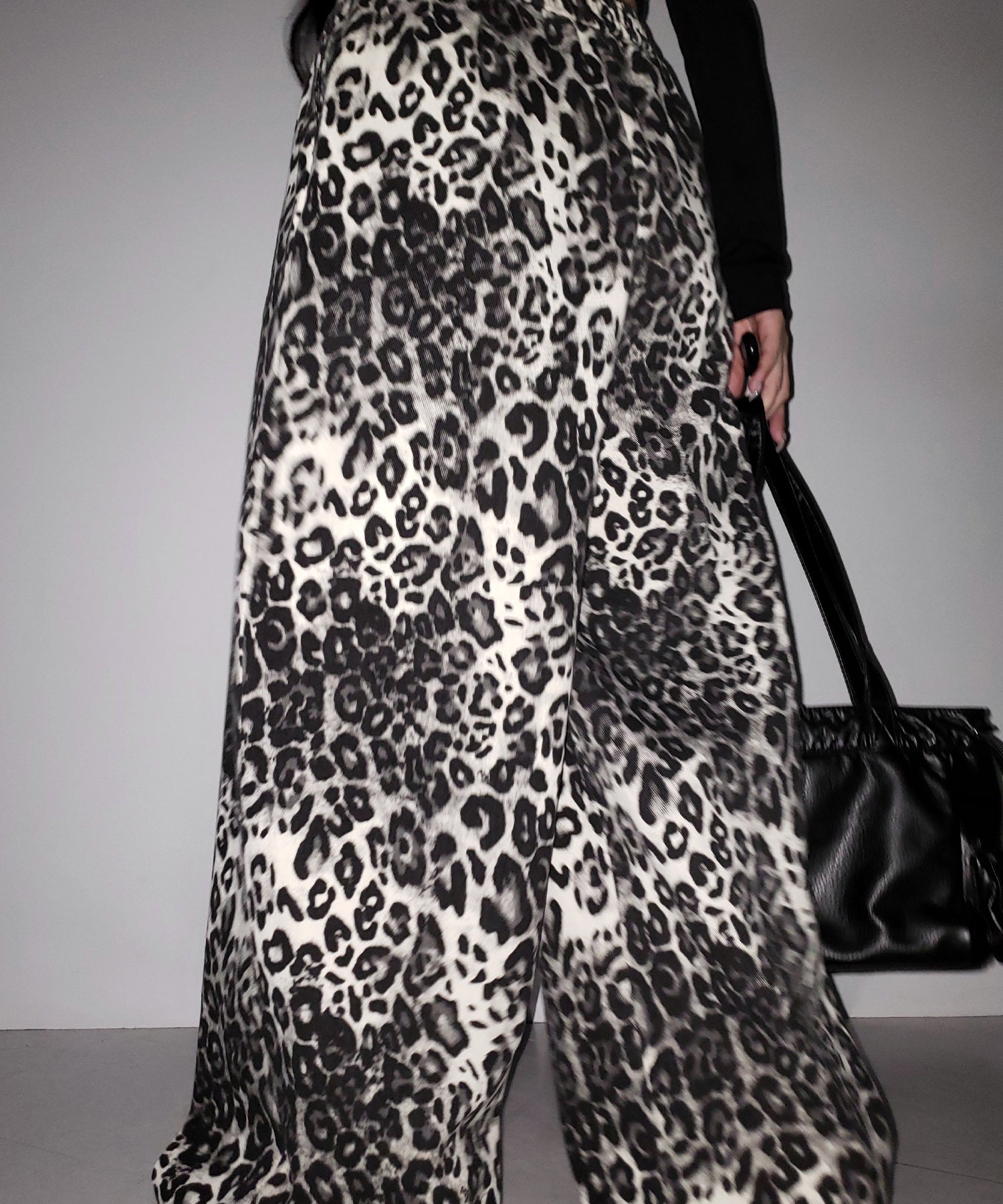 【 2color 】ヴィンテージライクレオパードツイルワイドパンツ / vintage like leopard twill wide pants