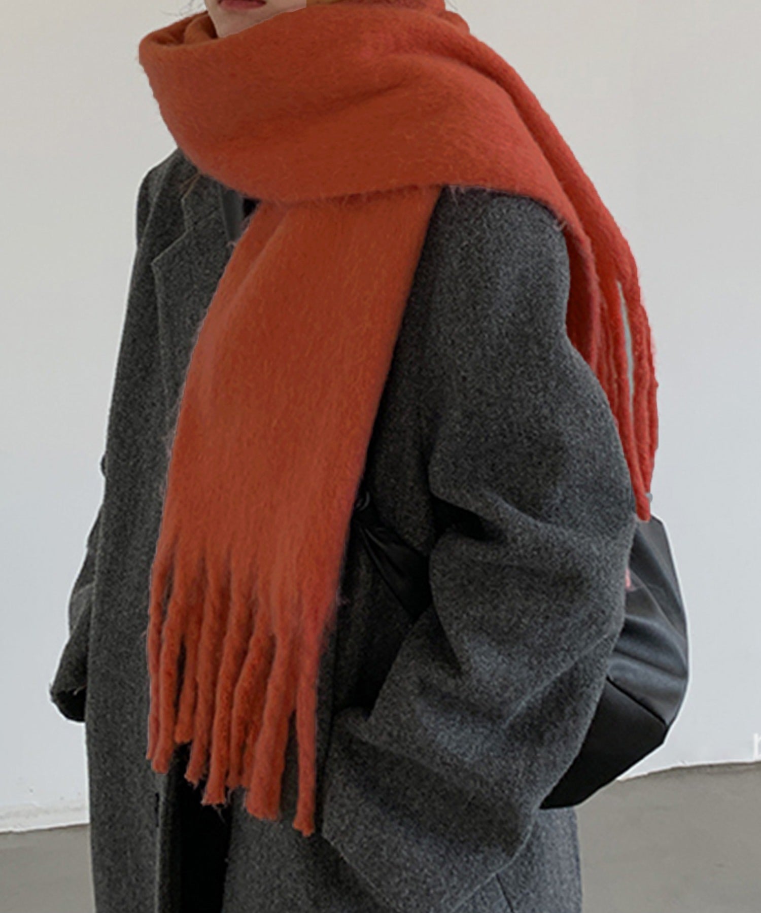 【30色展開 】ふわふわフリンジボリュームマフラー