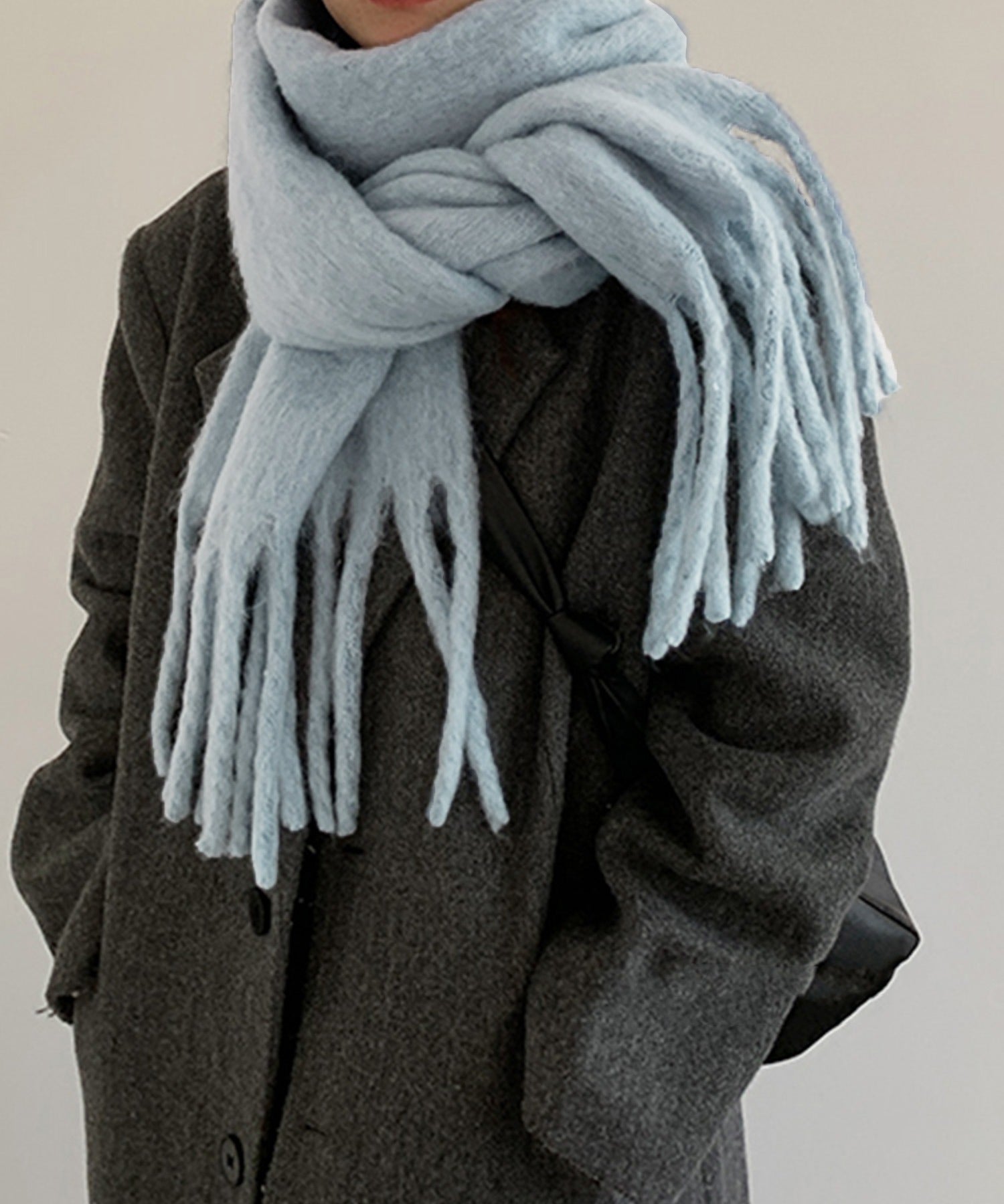 【30色展開 】ふわふわフリンジボリュームマフラー