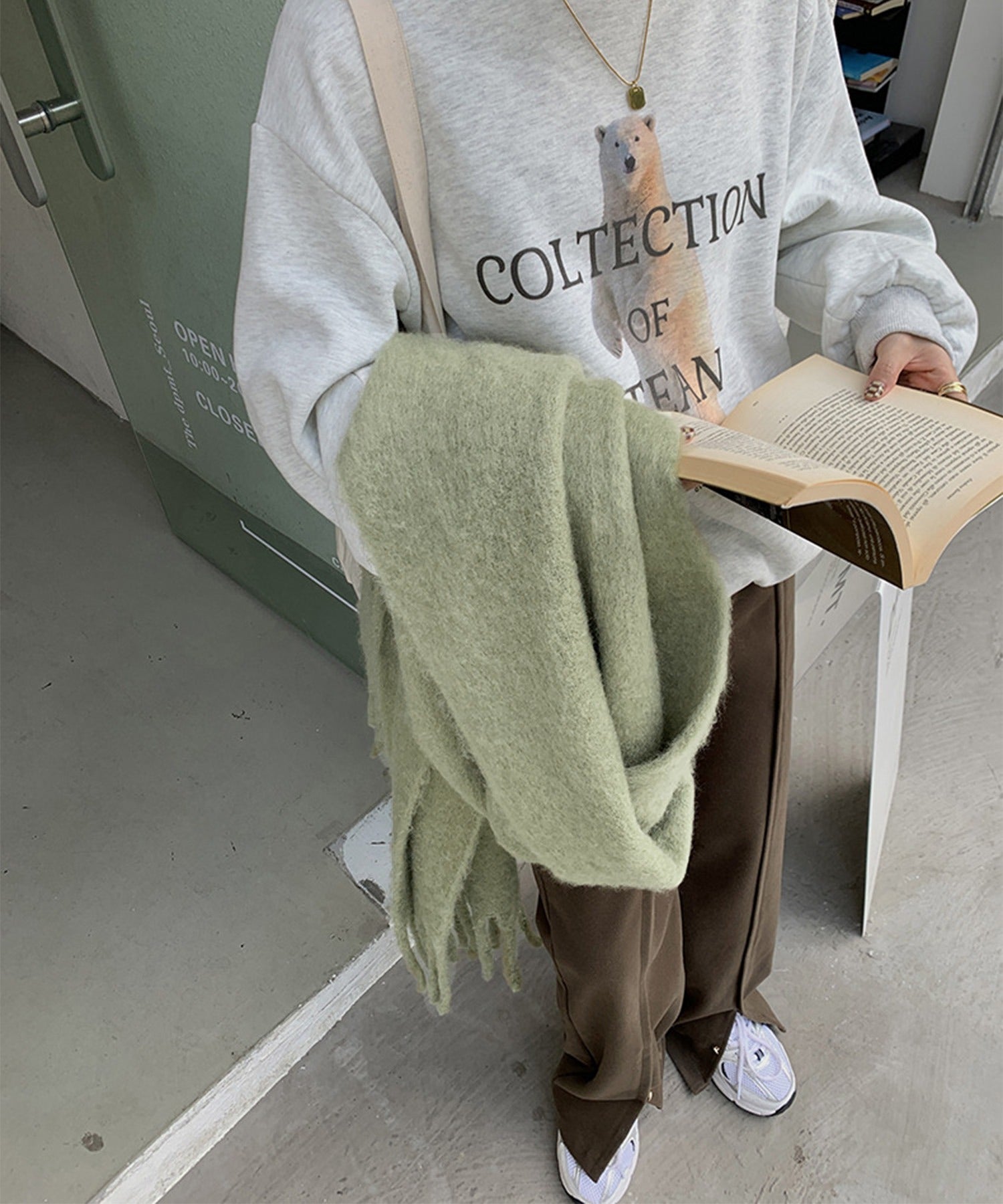 【30色展開 】ふわふわフリンジボリュームマフラー