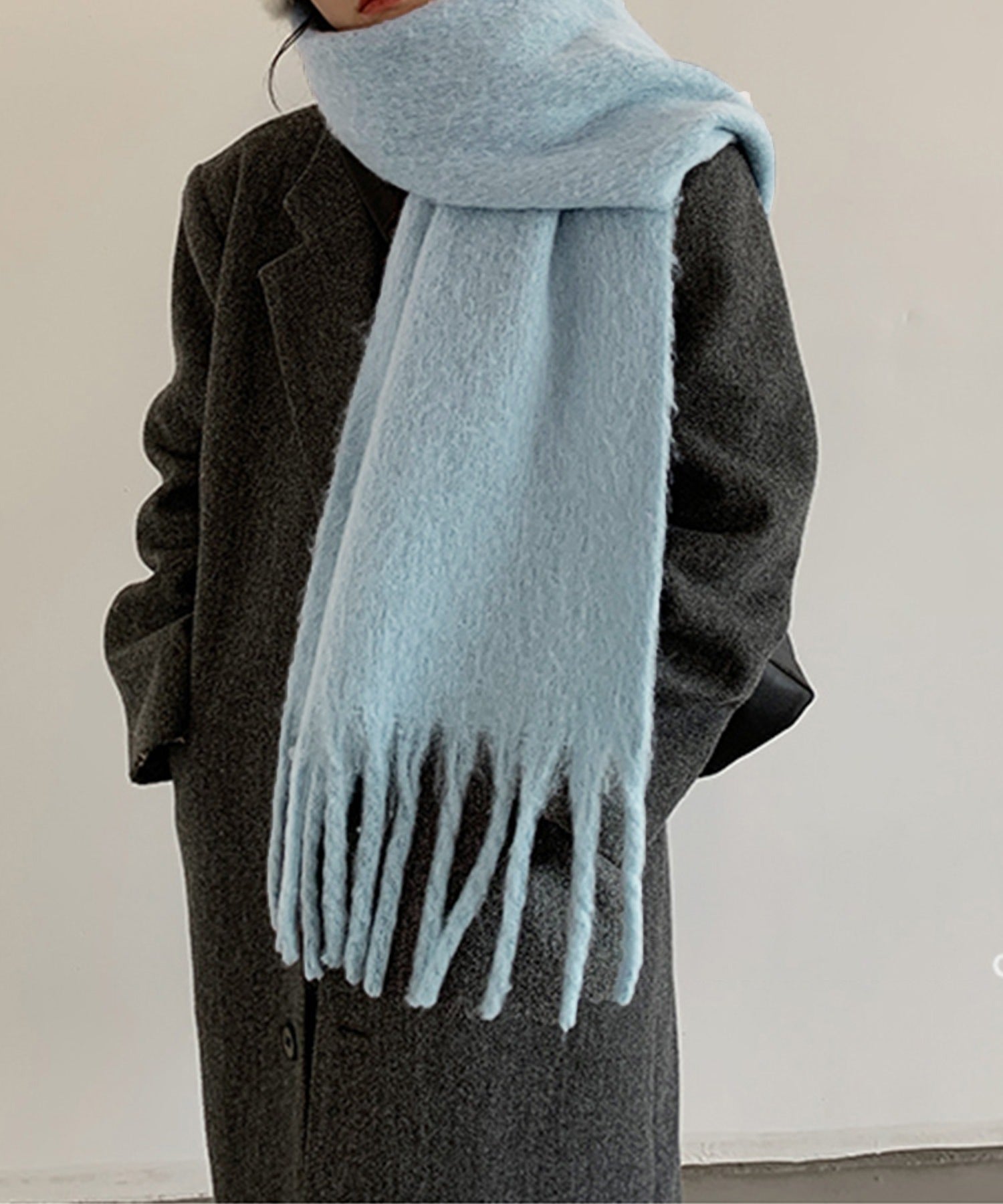 【30色展開 】ふわふわフリンジボリュームマフラー