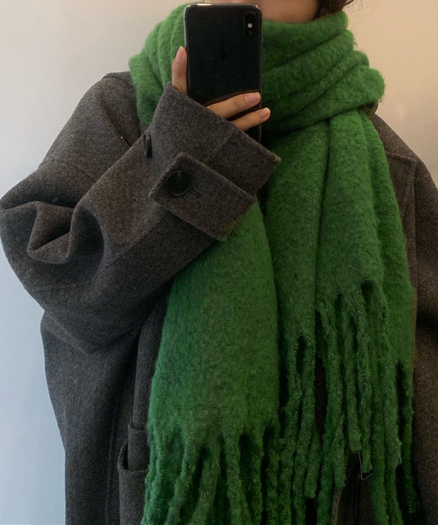 【30色展開 】ふわふわフリンジボリュームマフラー