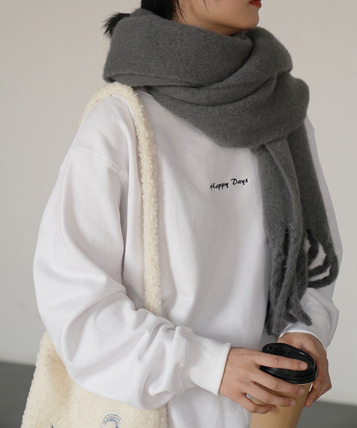 【30色展開 】ふわふわフリンジボリュームマフラー