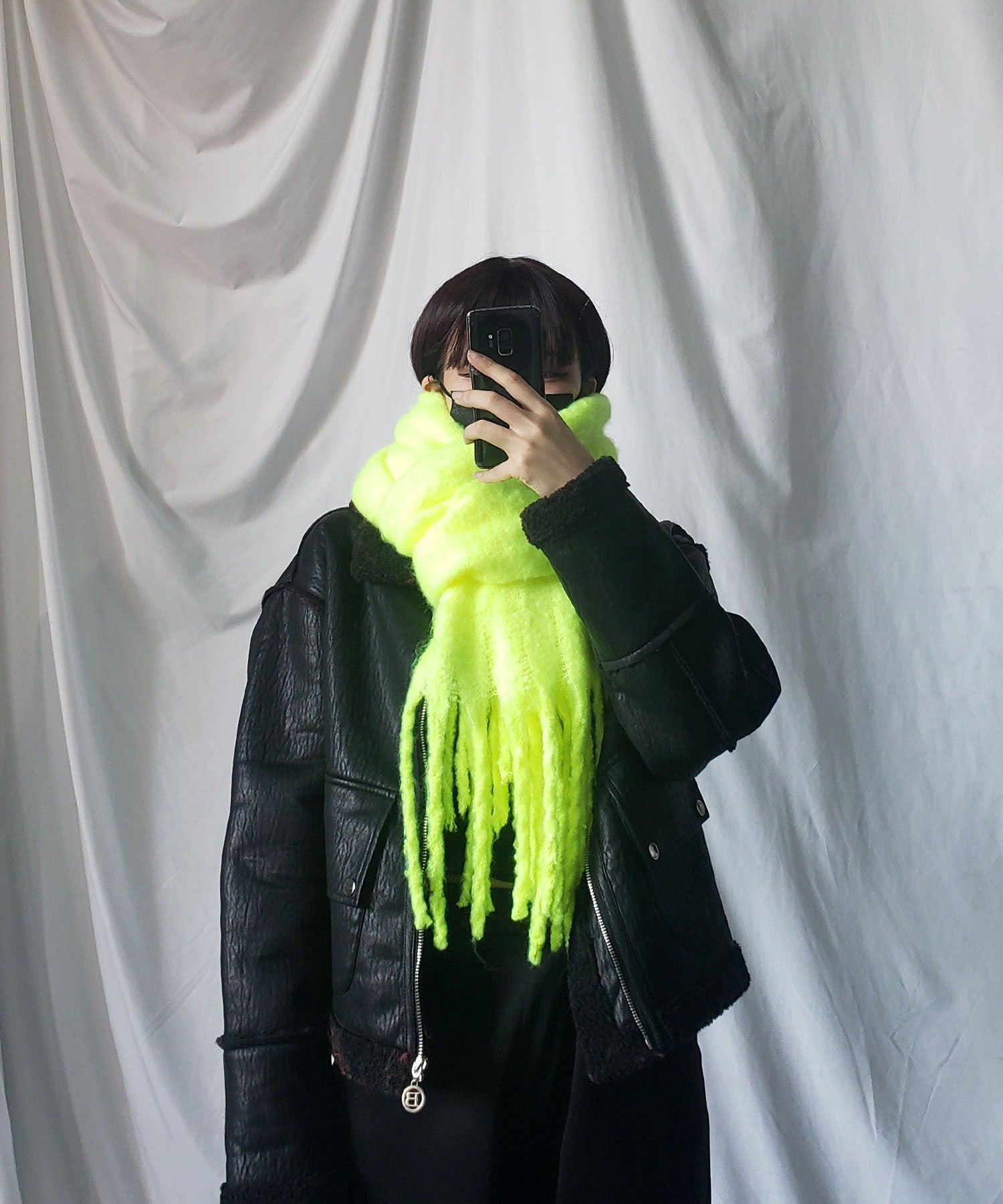 【30色展開 】ふわふわフリンジボリュームマフラー