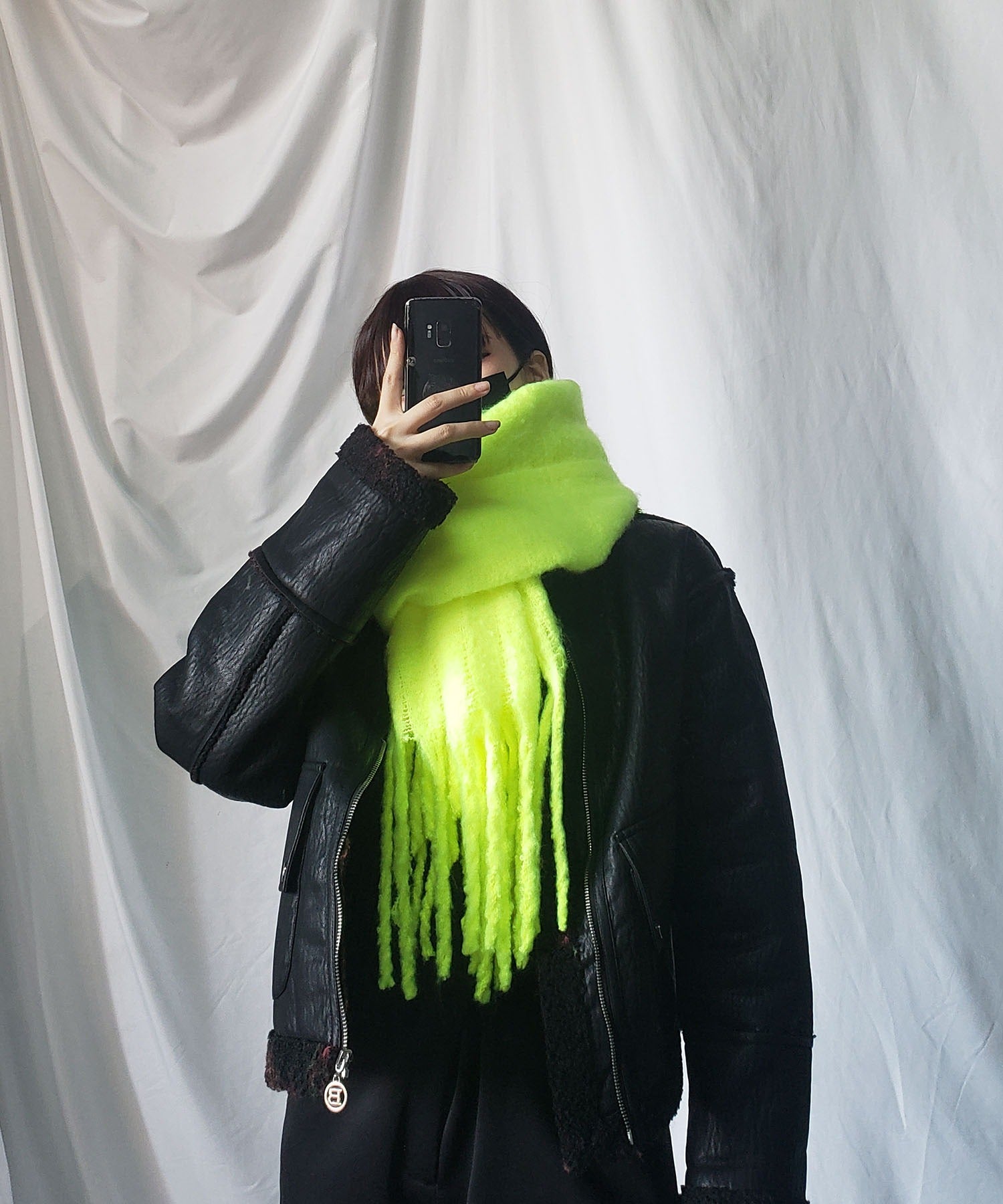 【30色展開 】ふわふわフリンジボリュームマフラー