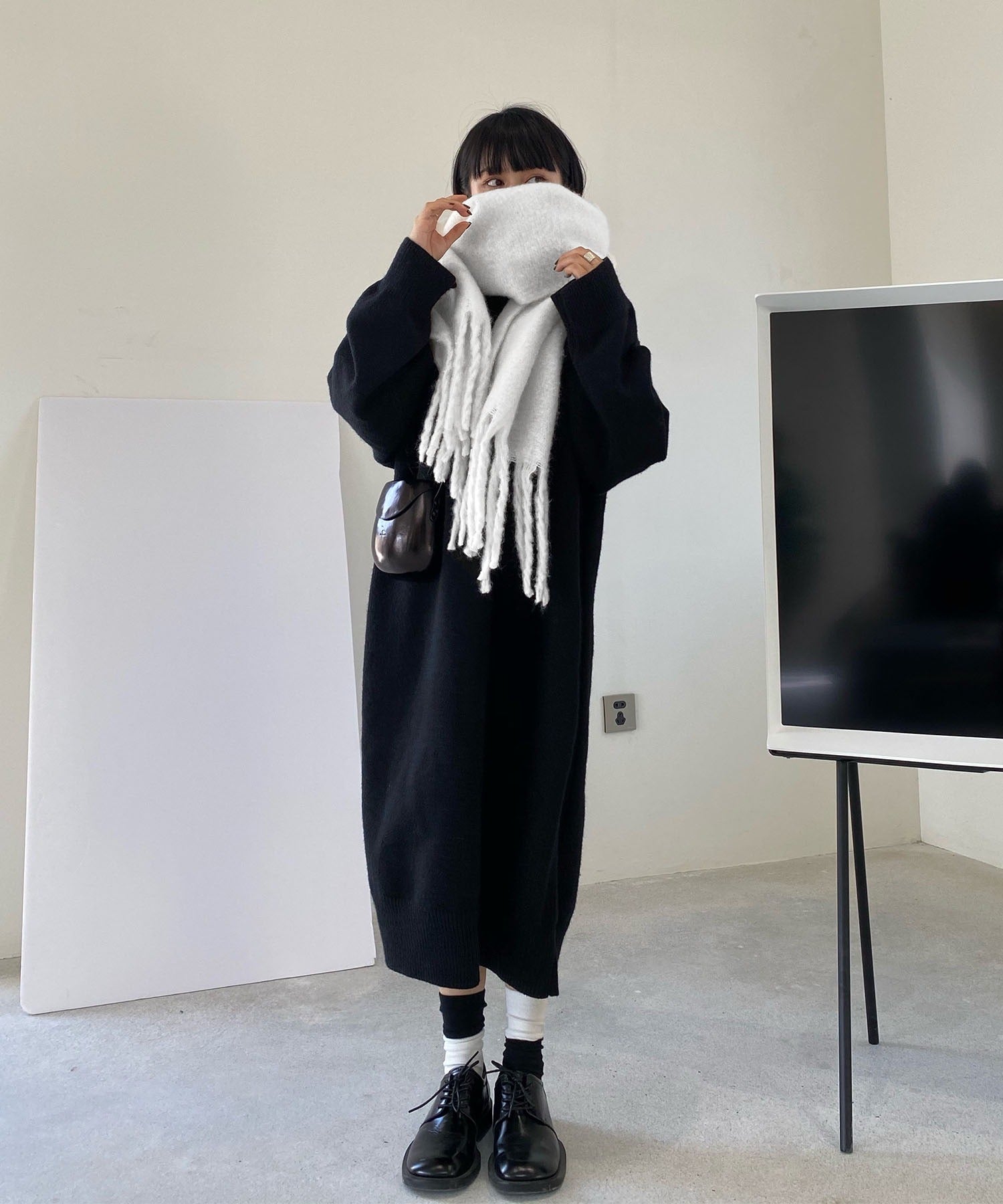 【30色展開 】ふわふわフリンジボリュームマフラー