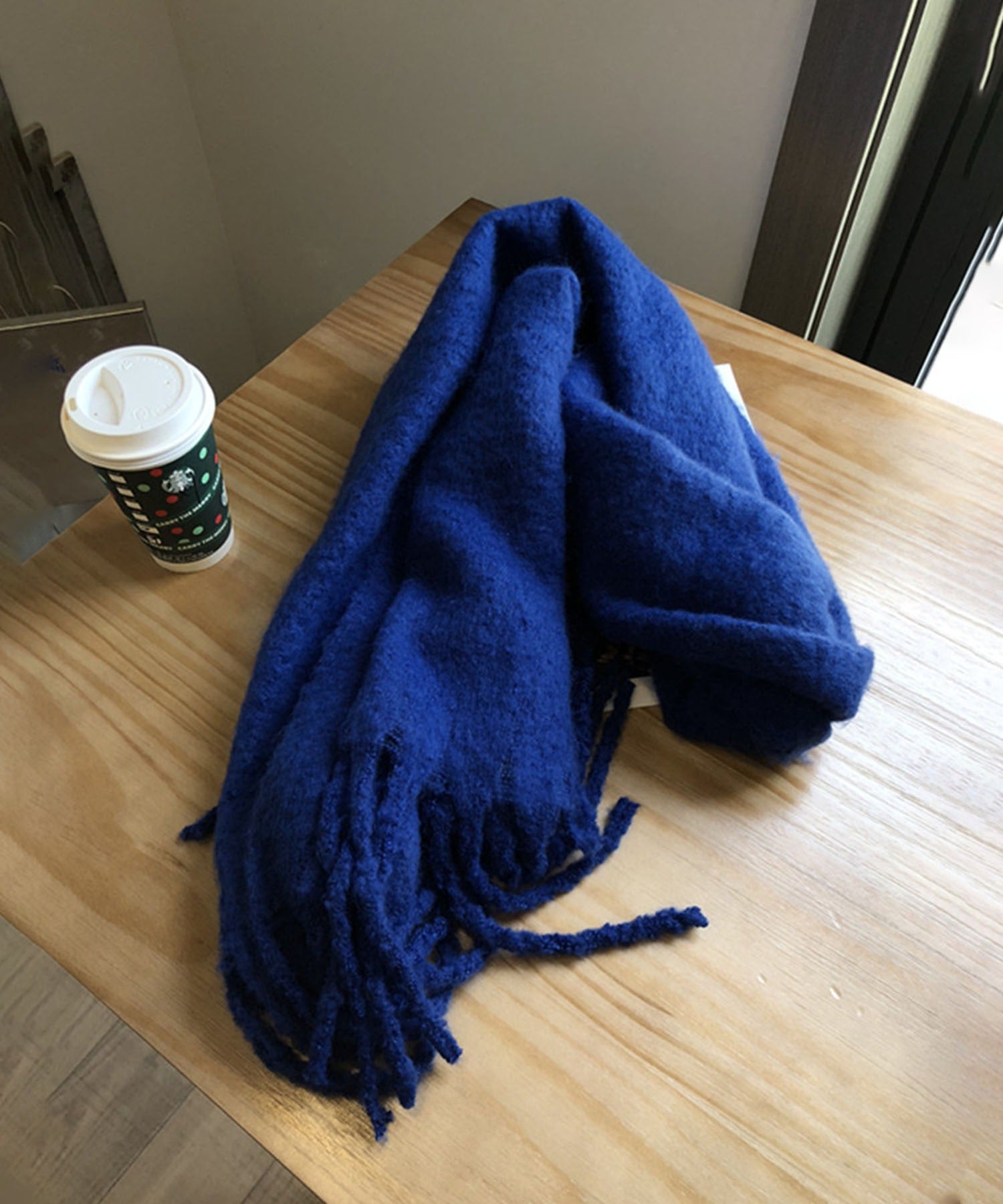 【30色展開 】ふわふわフリンジボリュームマフラー