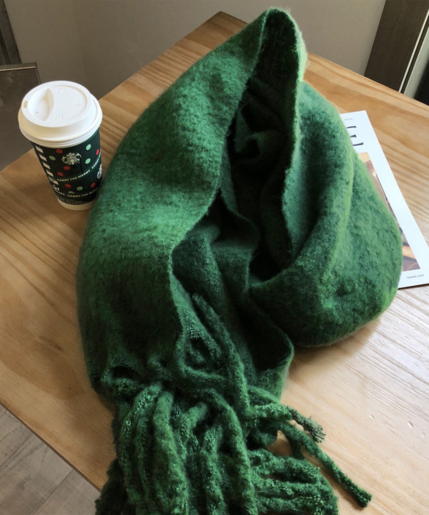 【30色展開 】ふわふわフリンジボリュームマフラー