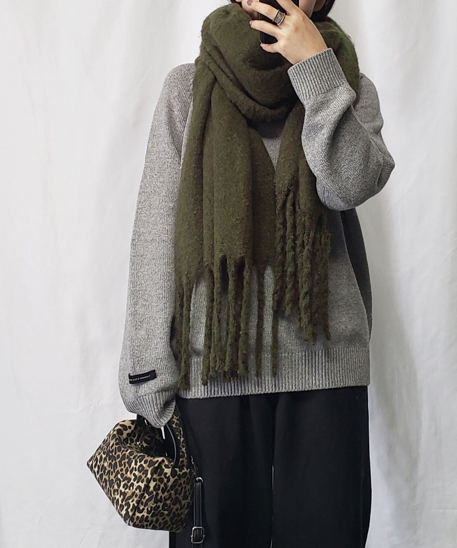 【30色展開 】ふわふわフリンジボリュームマフラー