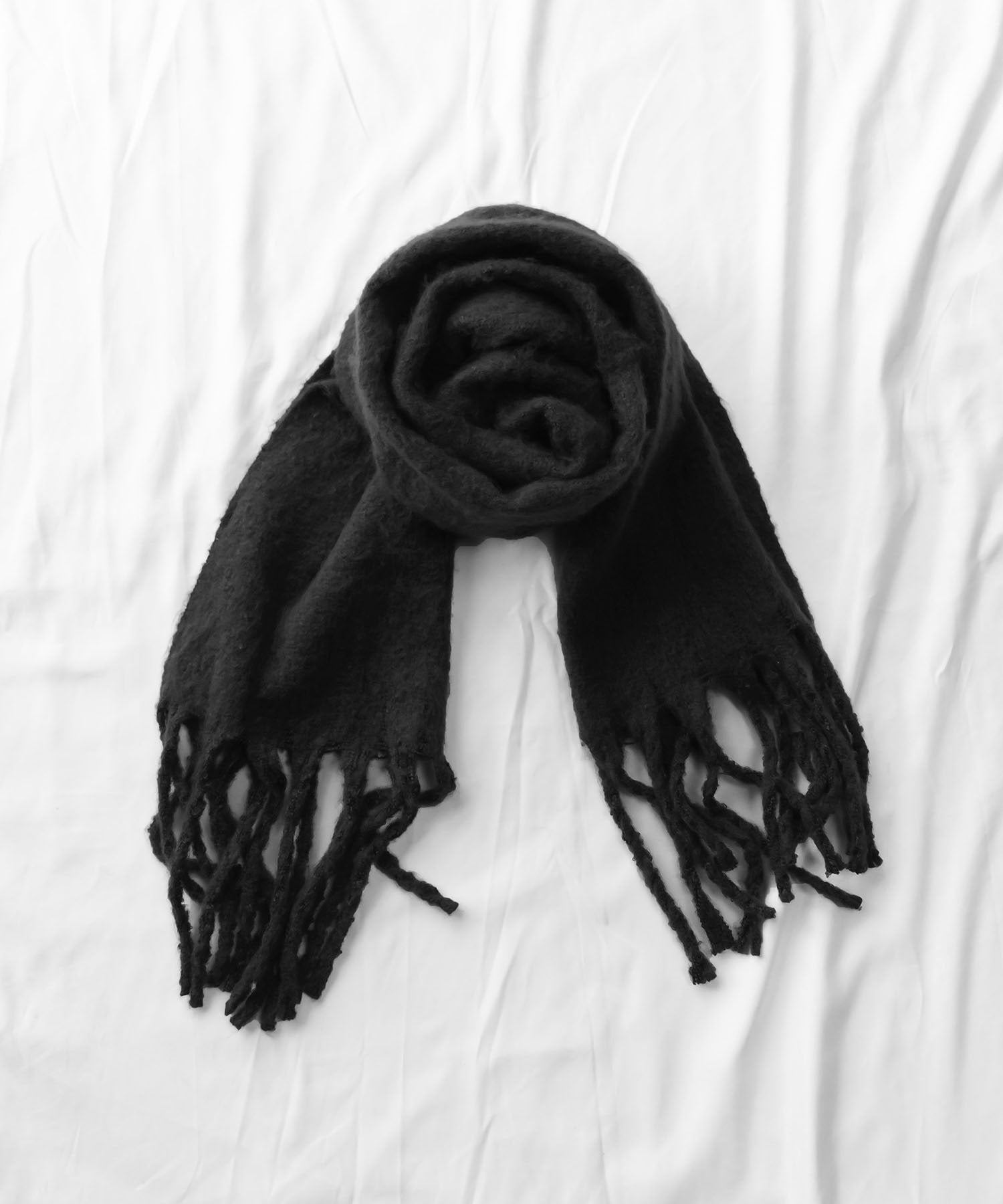 【30色展開 】ふわふわフリンジボリュームマフラー