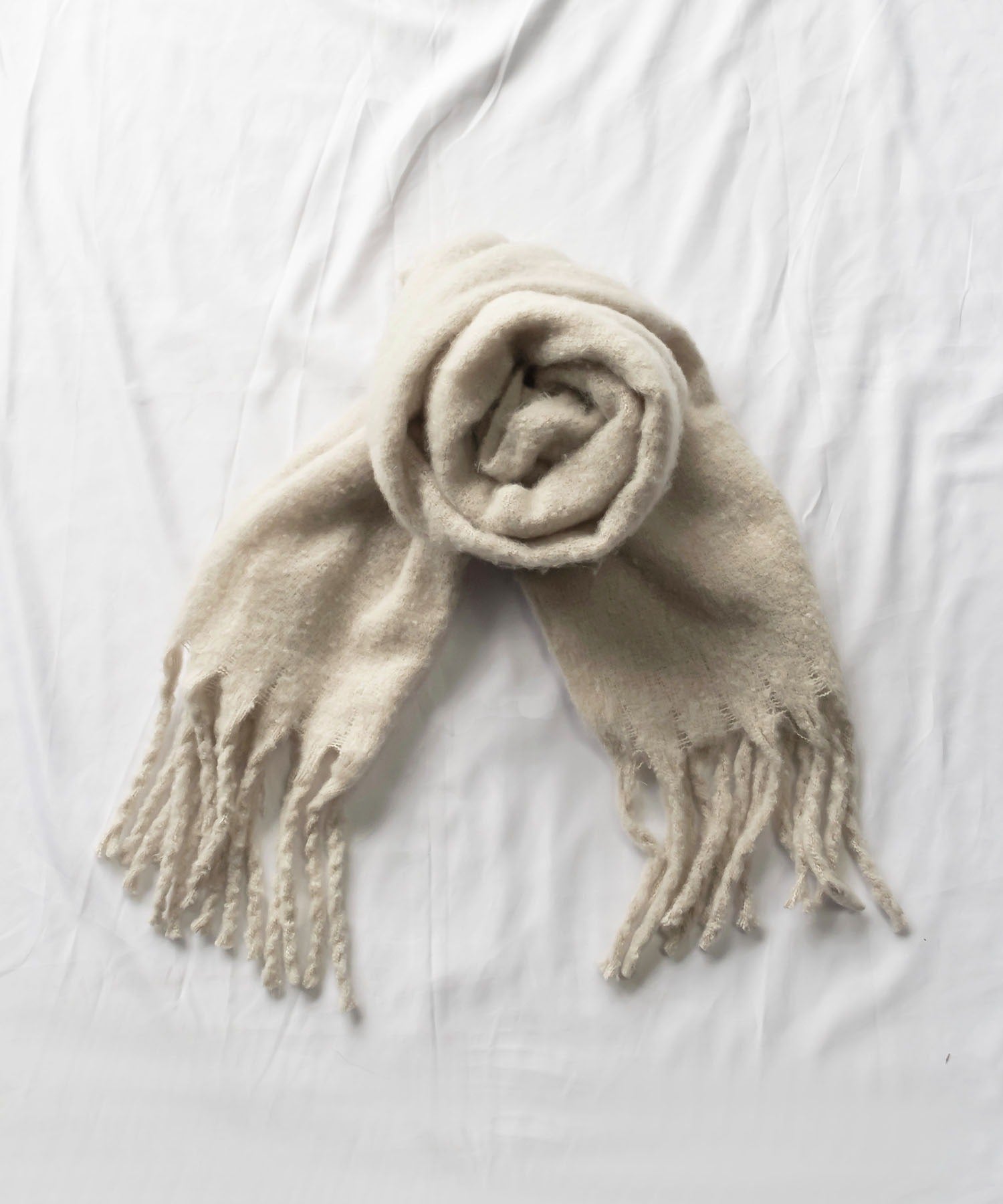 【30色展開 】ふわふわフリンジボリュームマフラー