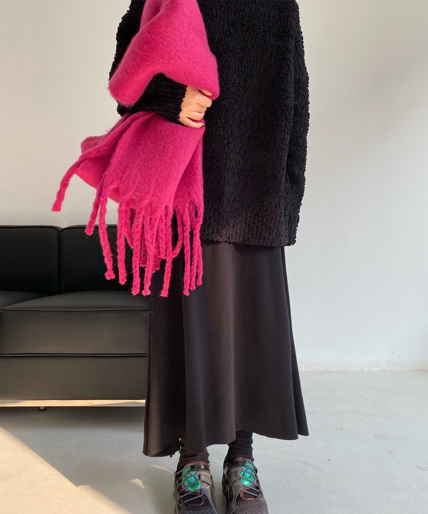 【30色展開 】ふわふわフリンジボリュームマフラー