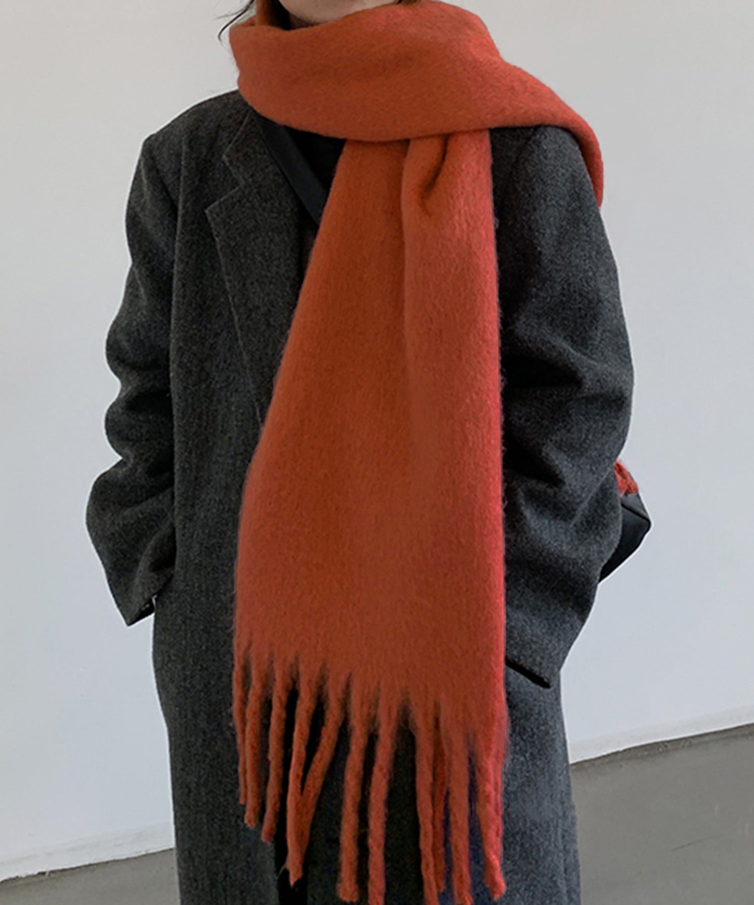 【30色展開 】ふわふわフリンジボリュームマフラー