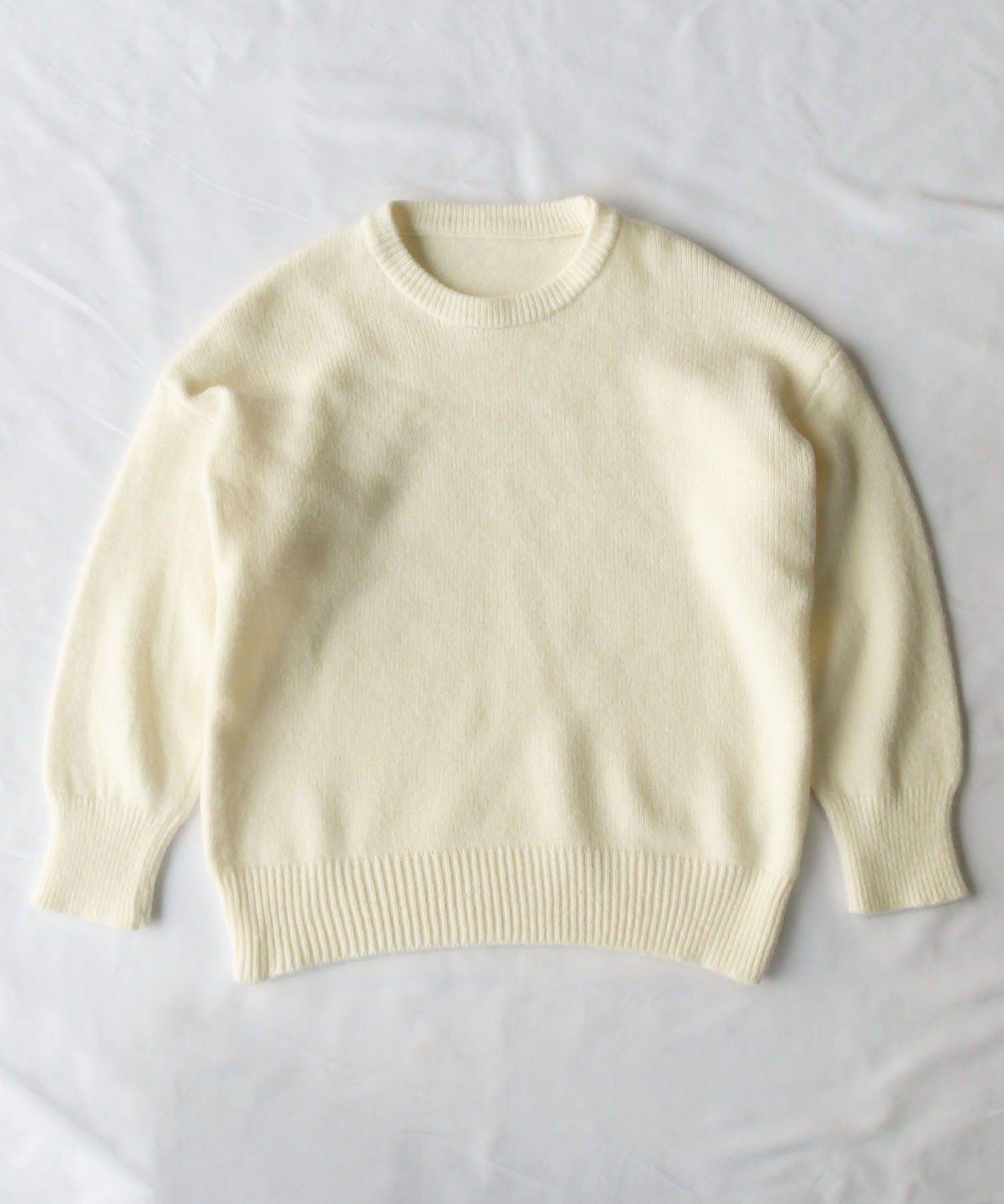 【 新色追加/24色展開 】クルーネックもちもちカラーニットプルオーバー
