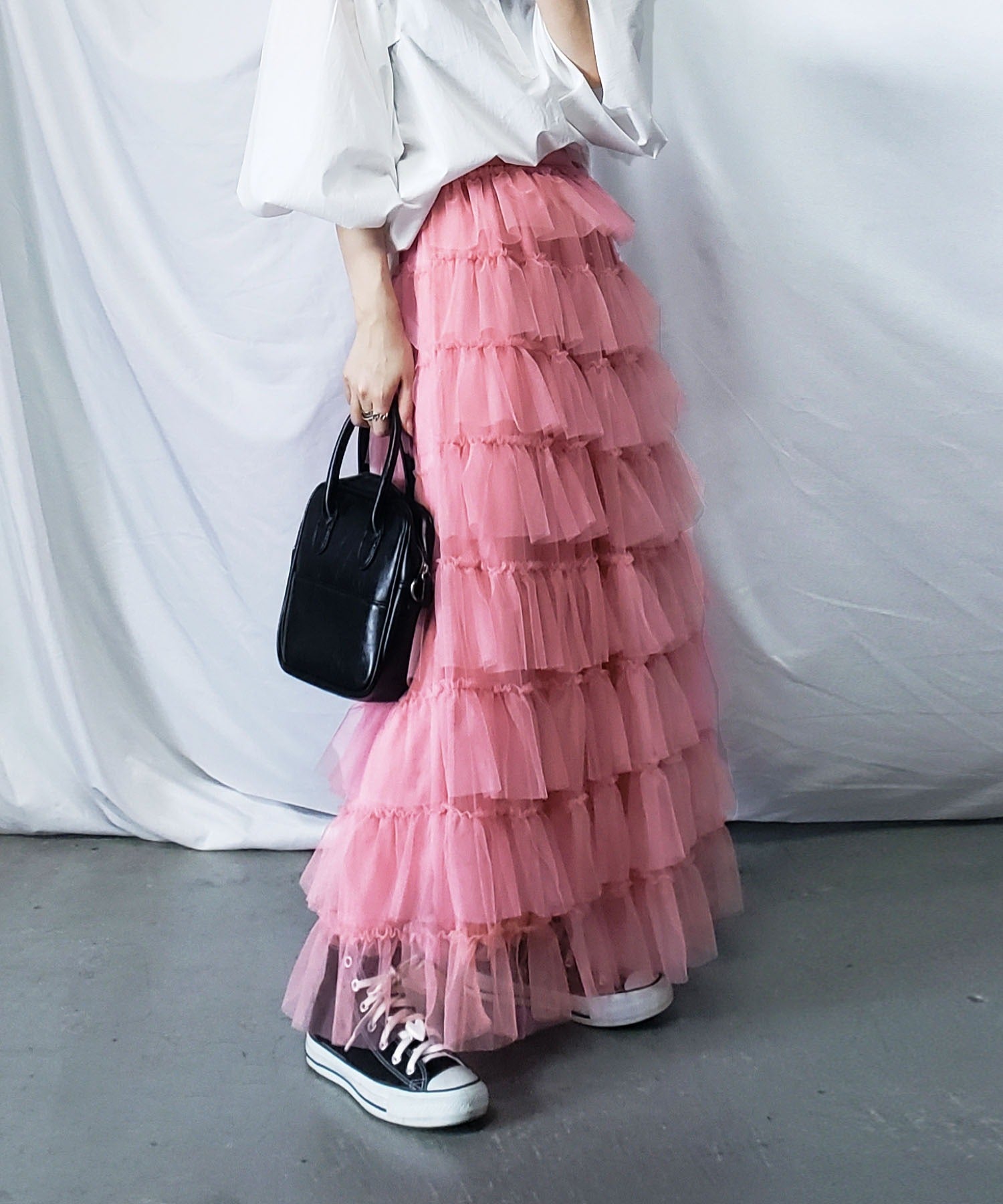 チュールフリルボリュームスカート《 NEWカラー3色追加! 》 Sサイズ仲間入り