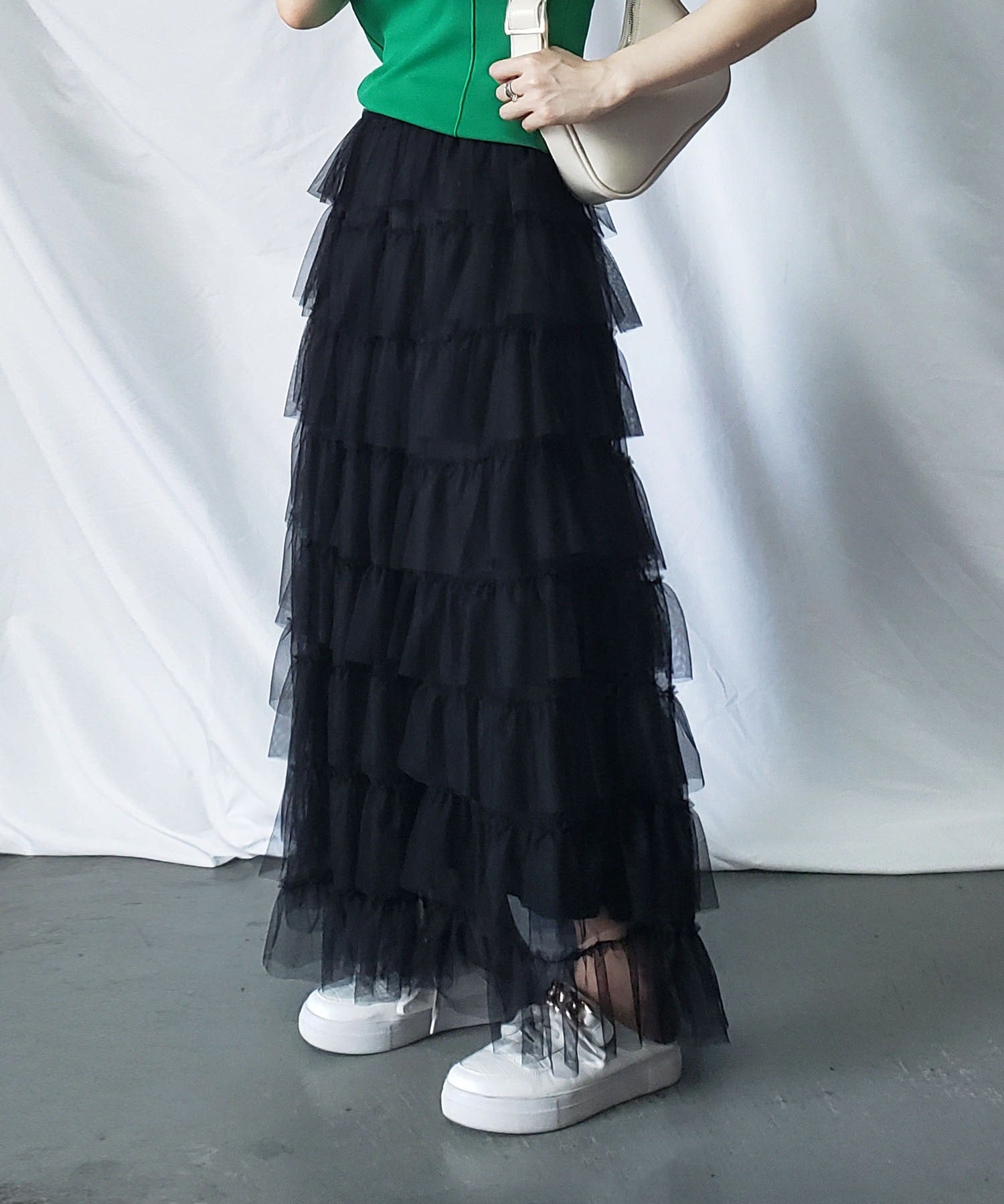チュールフリルボリュームスカート《 NEWカラー3色追加! 》 Sサイズ仲間入り