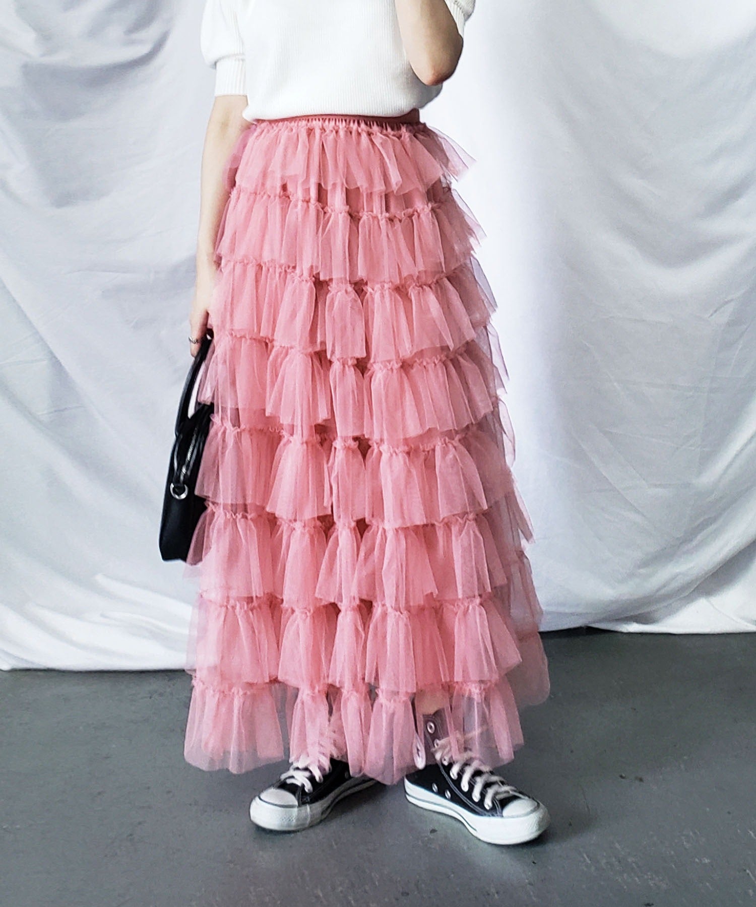 チュールフリルボリュームスカート《 NEWカラー3色追加! 》 Sサイズ仲間入り