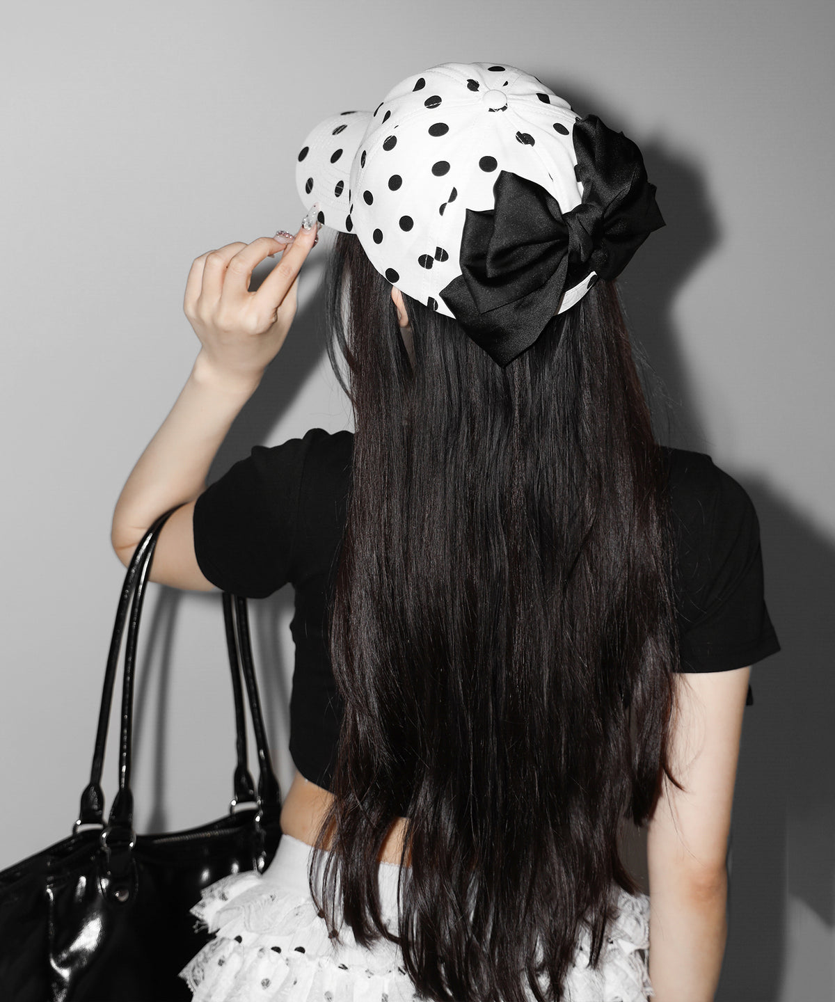 ドットバックリボンキャップ / DOT back ribbon CAP