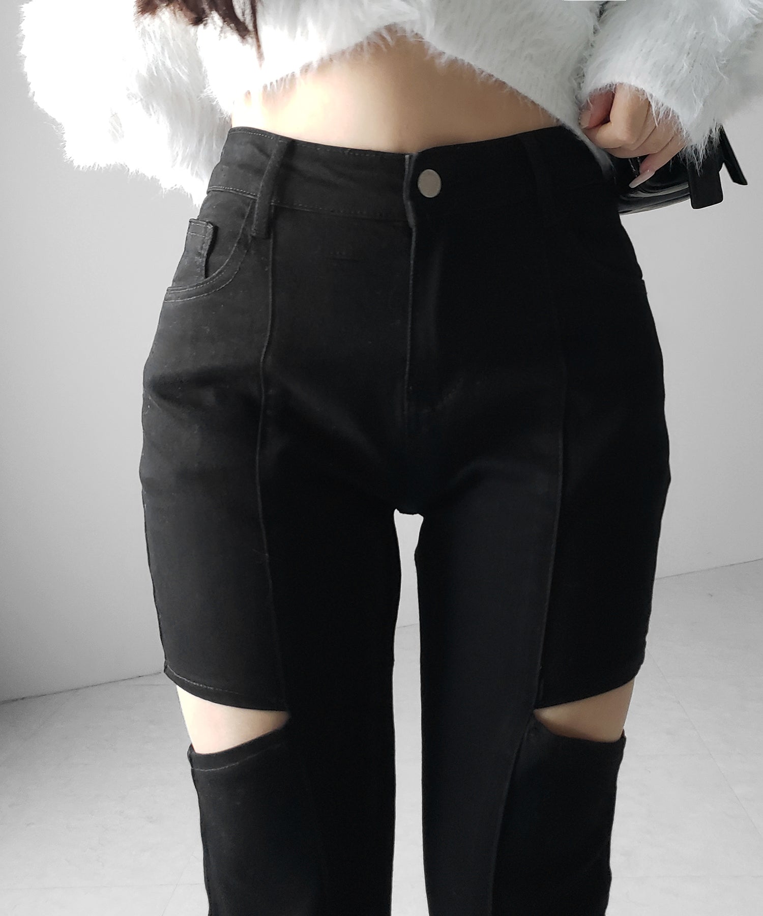 カットアウトヴィンテージストレッチフレアデニム / cutout vintage stretch flare denim