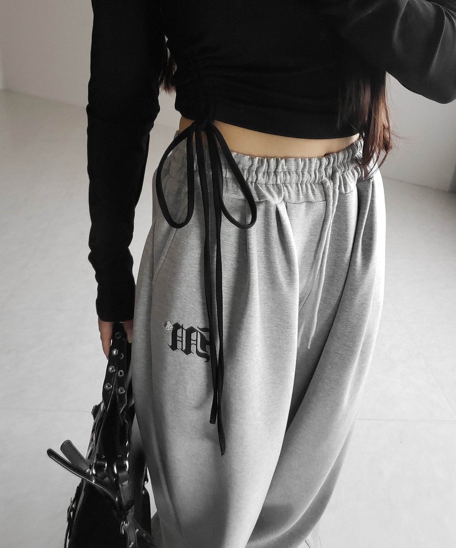 シャーリングリボンショートオフショルカットソートップス / shirring ribbon short off shoulder cutsew tops