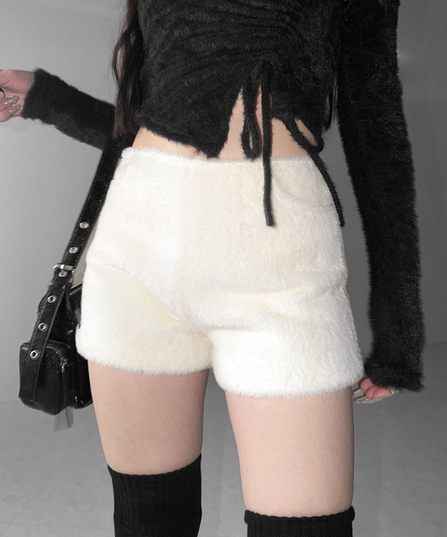 シャギーファータイトショートパンツ / shaggy fur tight short pants