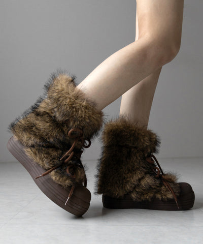 ボリュームフェイクファーブーツ / volume fake fur boots
