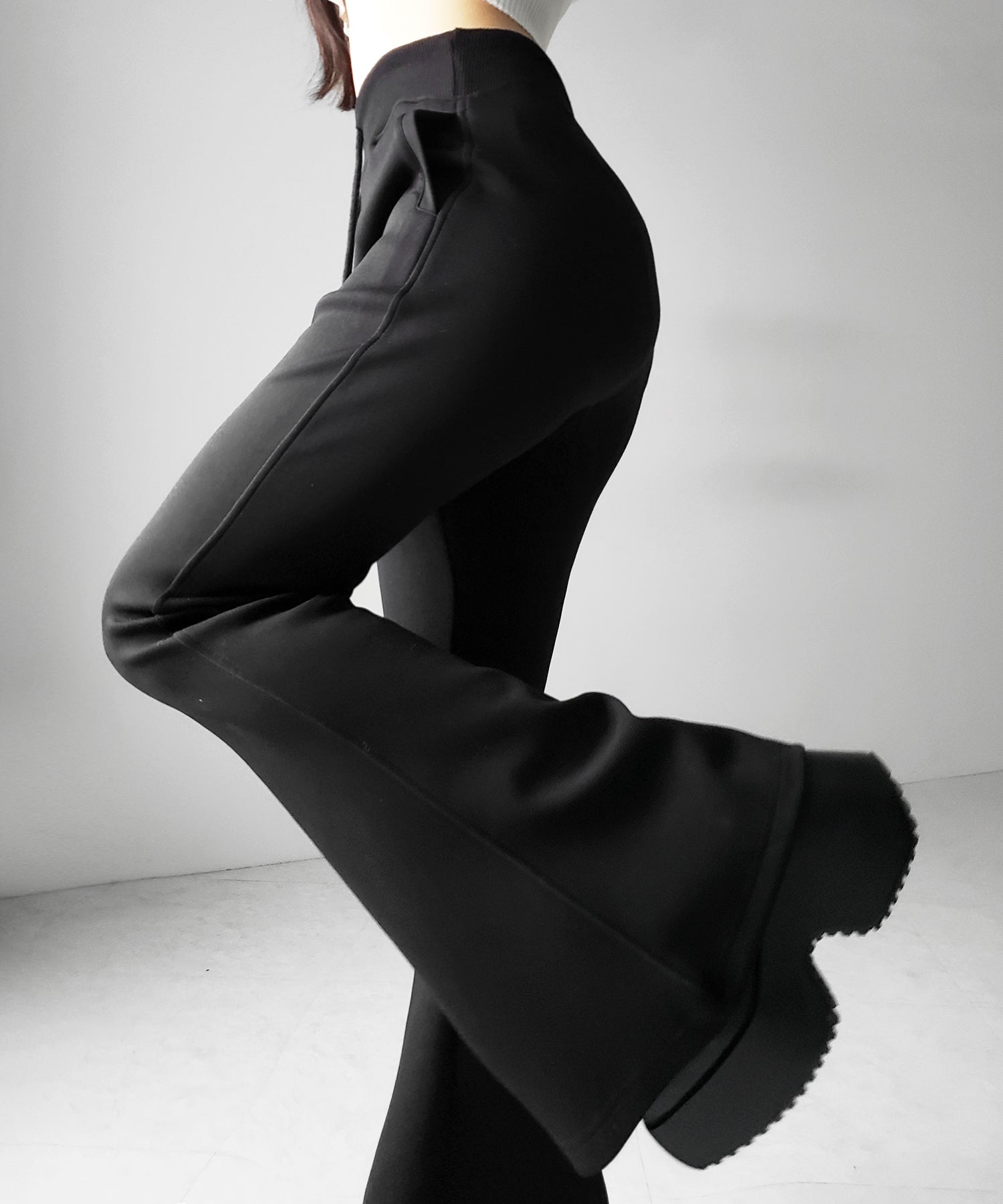 ハイウエストワンホンスウェットフレアパンツ / high waist wanghong sweat flare pants
