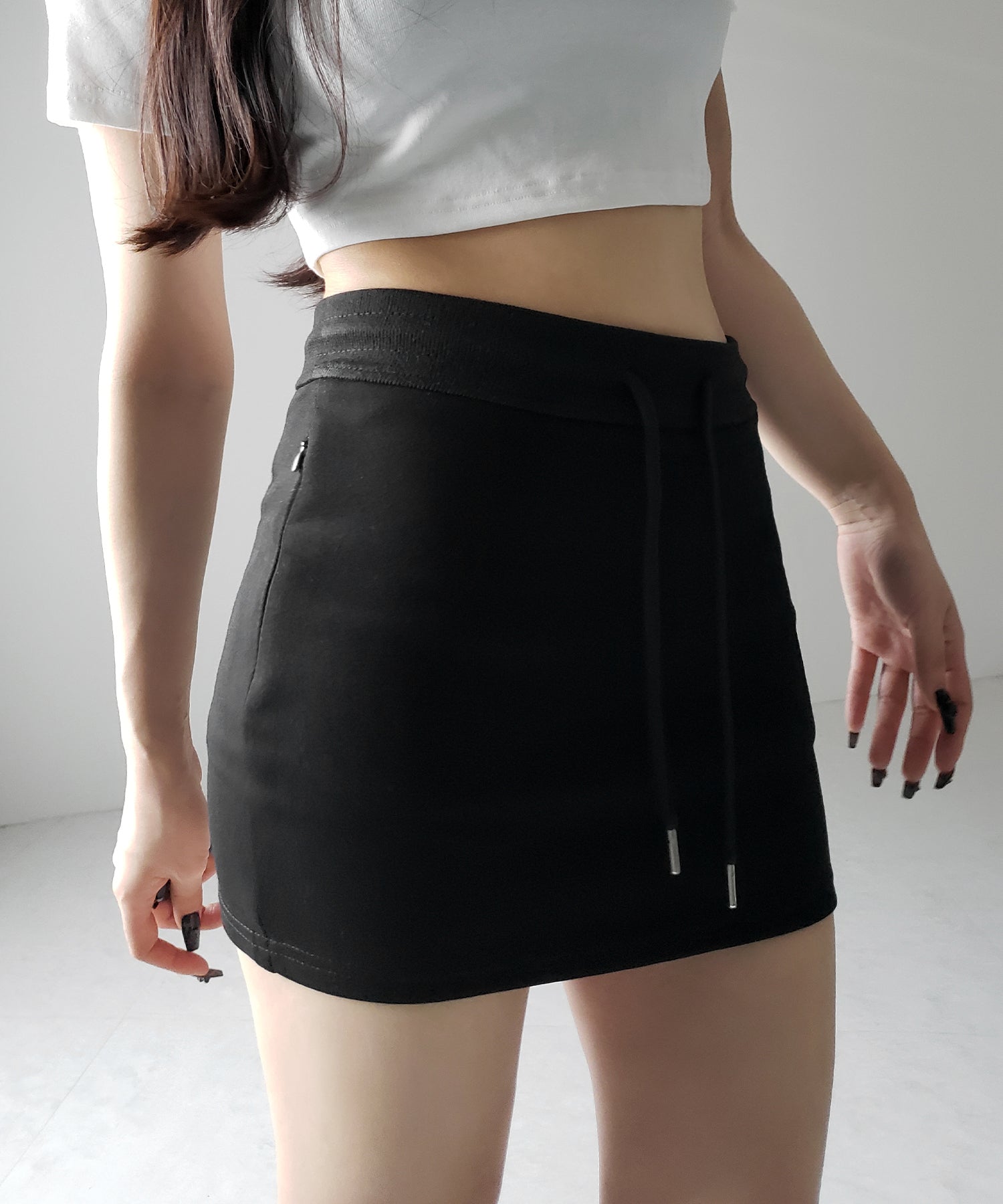 ハイウエストスウェットタイトミニスカート / high waist sweat tight mini skirt
